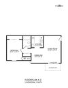 1 bedroom 1 bathroom Floor Plan 1 bedroom 1 bathroom Floor Plan at Nova Ridge, Charlotte